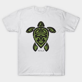 Black & Green Tribal Turtle Tattoo / Maui T-Shirt